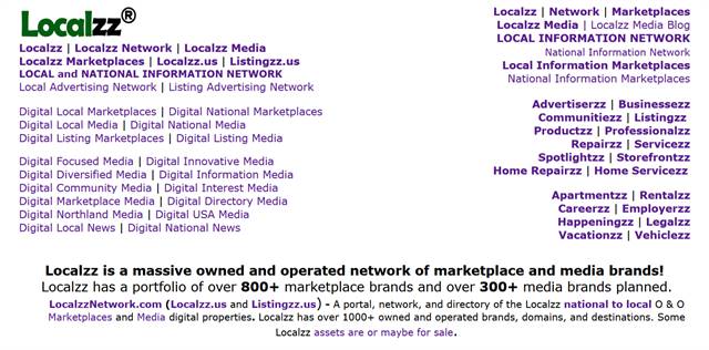 Localzz is a massive owned and operated network and portfolio of media and marketplace brands!